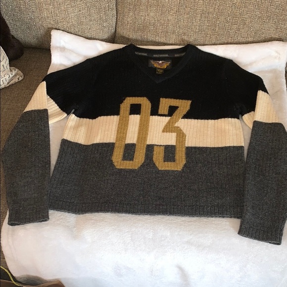 BNWOT Vintage 100% Wool Women’s Sweater by Harley Davidson - Picture 1 of 9